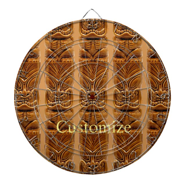 Gold Tiki Sculpture Thunder_Cove  Dartboard (Front)