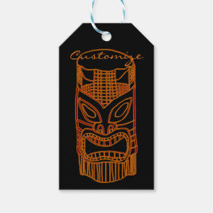 Gold Tiki Sculpture Thunder_Cove Gift Tags