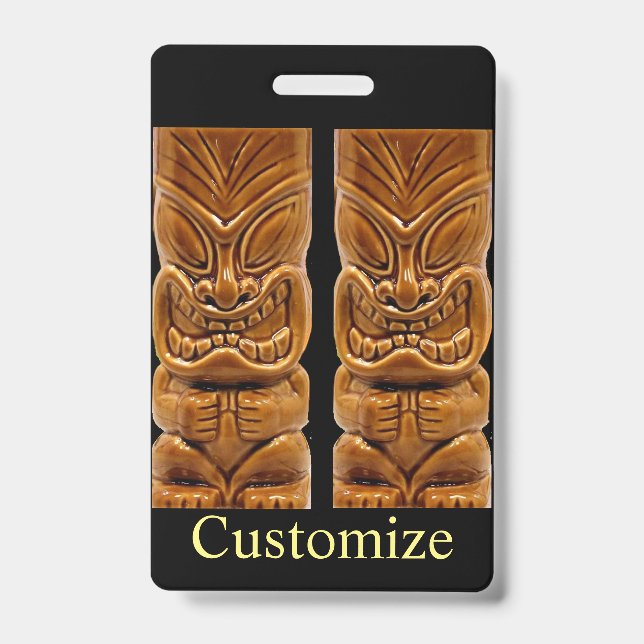 Gold Tiki Sculpture Thunder_Cove  ID Badge (Front)