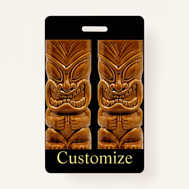 Gold Tiki Sculpture Thunder_Cove  ID Badge (Front)