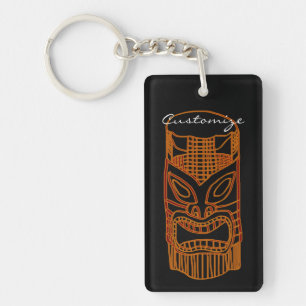 Gold Tiki Sculpture Thunder_Cove Key Ring