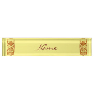 Gold Tiki Sculpture Thunder_Cove Nameplate