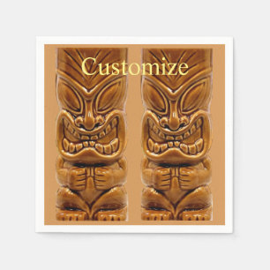 Gold Tiki Sculpture Thunder_Cove Napkin