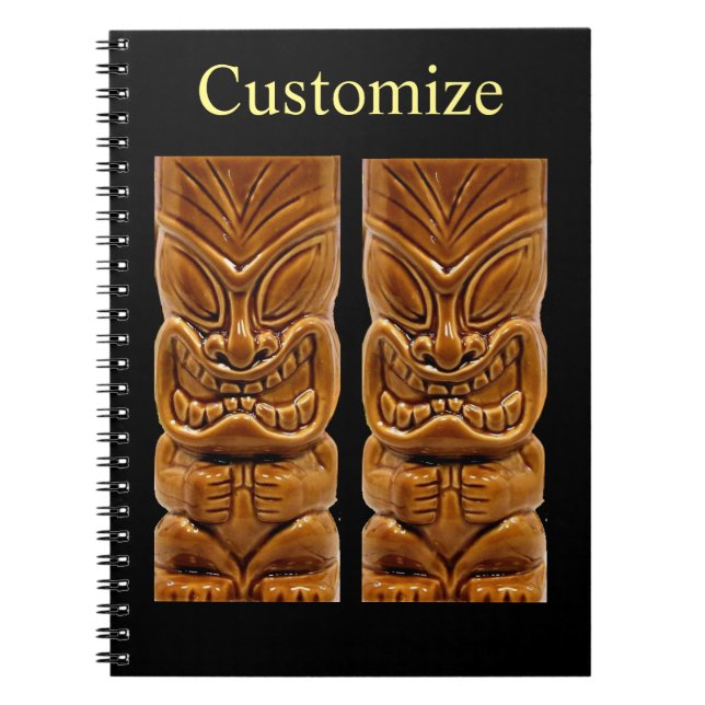 Gold Tiki Sculpture Thunder_Cove Notebook (Front)