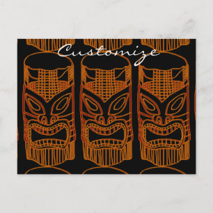 Gold Tiki Sculpture Thunder_Cove Postcard
