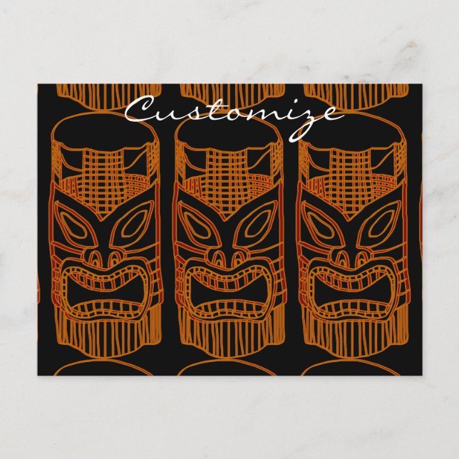 Gold Tiki Sculpture Thunder_Cove Postcard (Front)