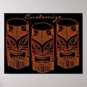 Gold Tiki Sculpture Thunder_Cove Poster