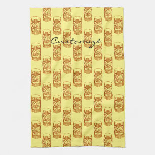 Gold Tiki Sculpture Thunder_Cove Tea Towel