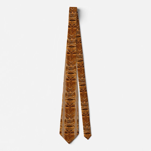 Gold Tiki Sculpture Thunder_Cove Tie (Front)