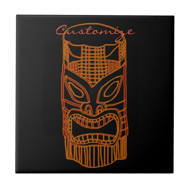 Gold Tiki Sculpture Thunder_Cove Tile (Front)