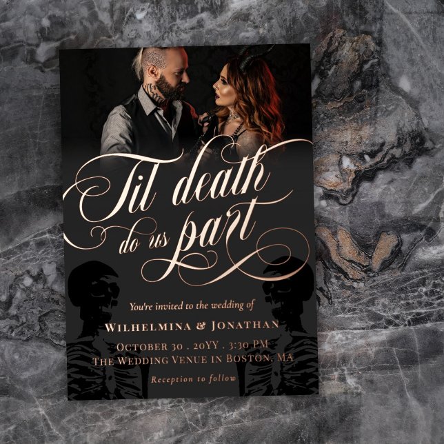 Gold Til Death Do Us Part Photo Goth Wedding (Creator Uploaded)