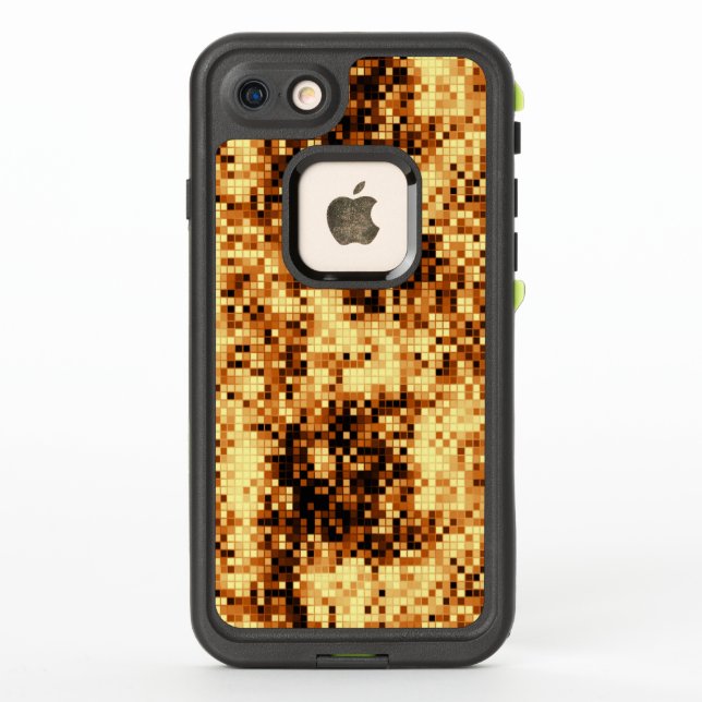 Gold Tiles Mosaic LifeProof iPhone Case (Back)