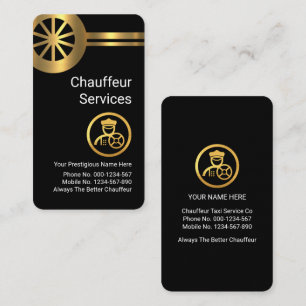 Gold Tire Undercarriage Driving Business Card