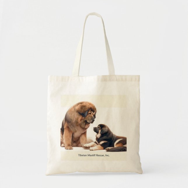 Gold TM and Black/Tan TM Puppy Tote Bag (Front)