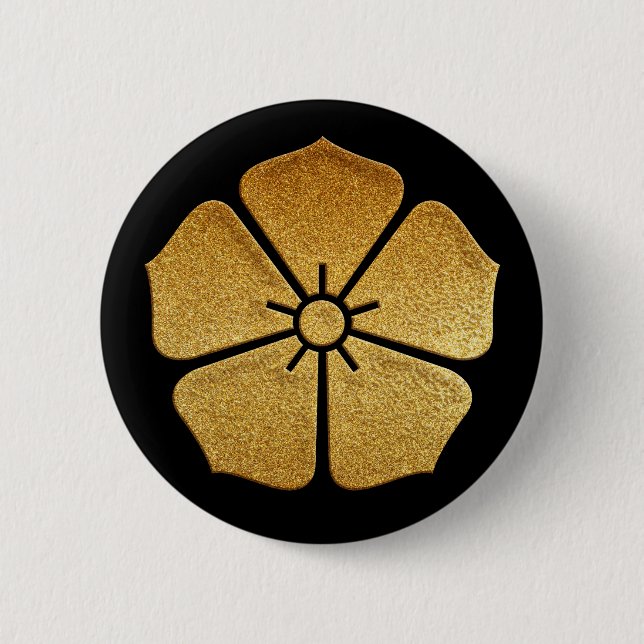 Gold Toki Kikyo Kamon Button (Front)