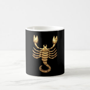 Gold Tone Scorpio Scorpion Symbol Zodiac Coffee Mug
