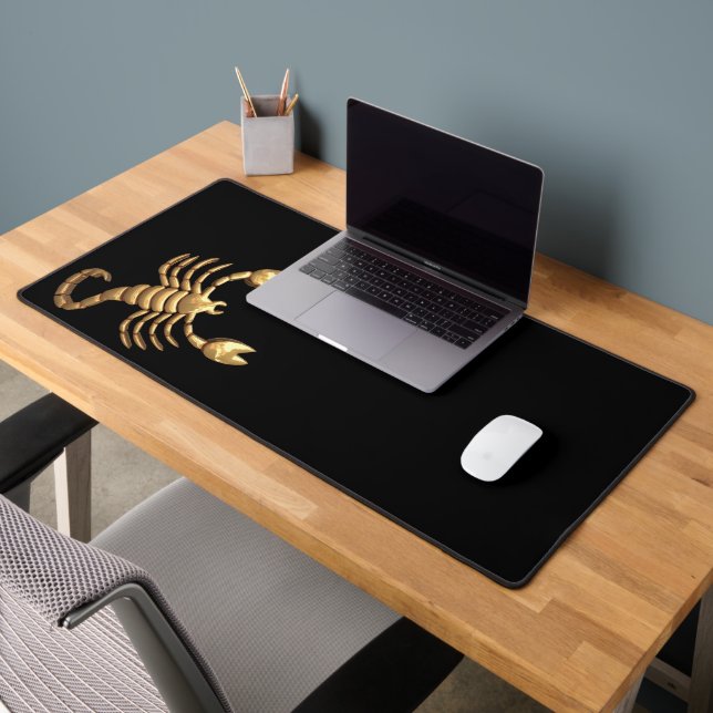 Gold Tone Scorpio Scorpion Symbol Zodiac Desk Mat (Office 2)