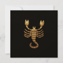 Gold Tone Scorpio Scorpion Symbol Zodiac