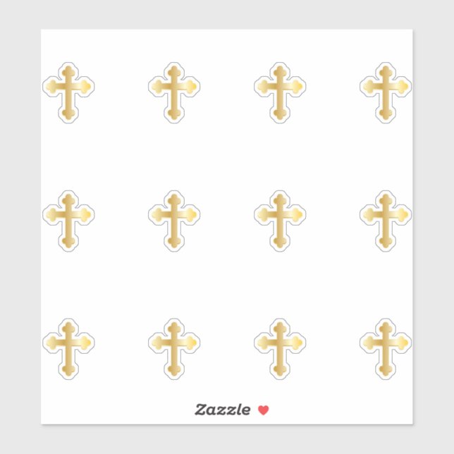 Gold Tone Trinity Cross (Sheet)