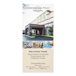Gold Toned Hotel Rack Card