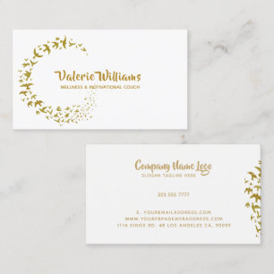 Gold Tones Flying Birds Inspirational Design Business Card