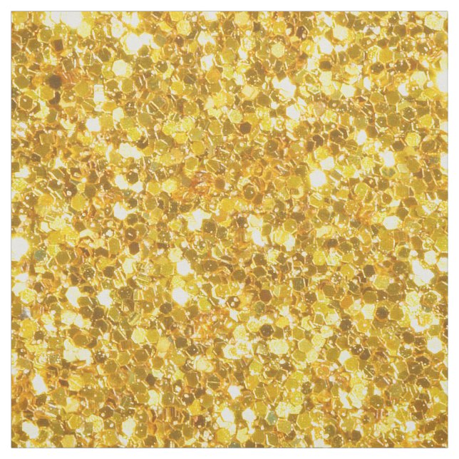 Gold Tones Glitter Pattern Fabric (Swatch)