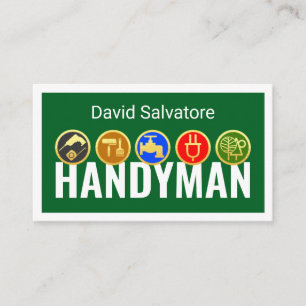 Gold Tools On Handyman Service Business Card