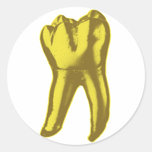 Gold Tooth Classic Round Sticker