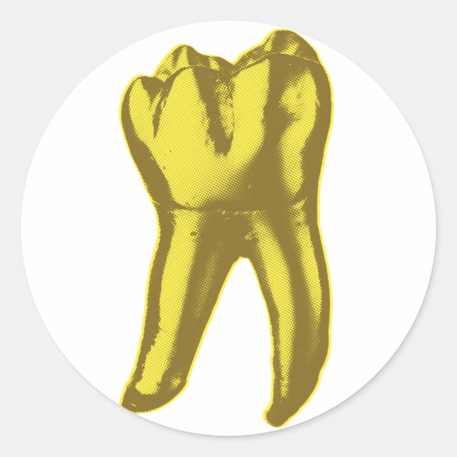 Gold Tooth Classic Round Sticker (Front)