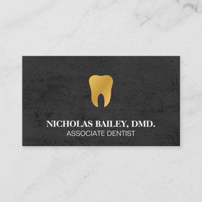 Gold Tooth Icon Business Card (Front)