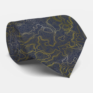  Gold Topography Neck Tie