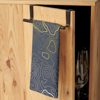 Gold Topography Tea Towel
