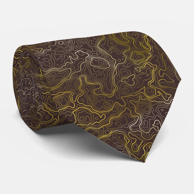 Gold Topography Tie (Rolled)