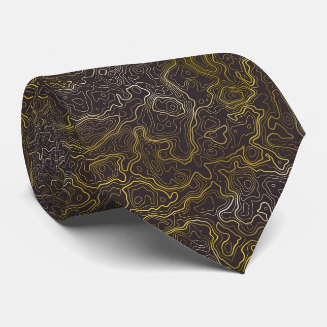 Gold Topography Tie (Rolled)