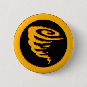 Gold Tornado 6 Cm Round Badge