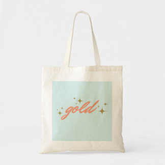 gold tote bag