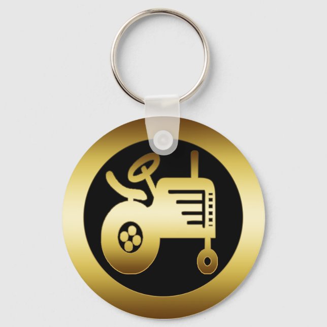GOLD TRACTOR KEY RING (Front)