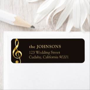 Gold Treble Celff Music Event Return Address Label