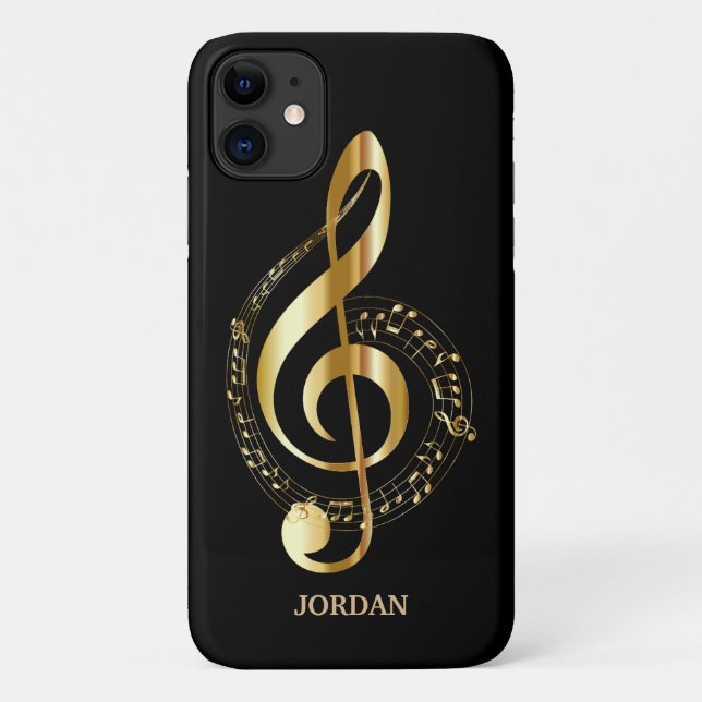 Gold Treble Clef Case-Mate iPhone Case (Back)