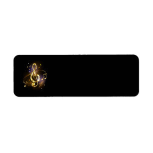 Gold Treble Clef Music