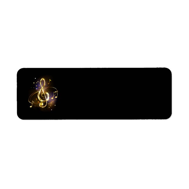 Gold Treble Clef Music (Front)