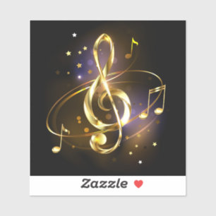 Gold Treble Clef Music