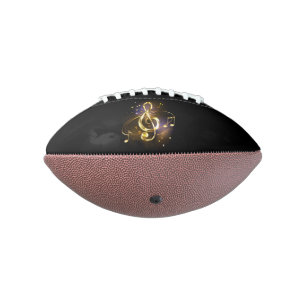 Gold Treble Clef Music American Football