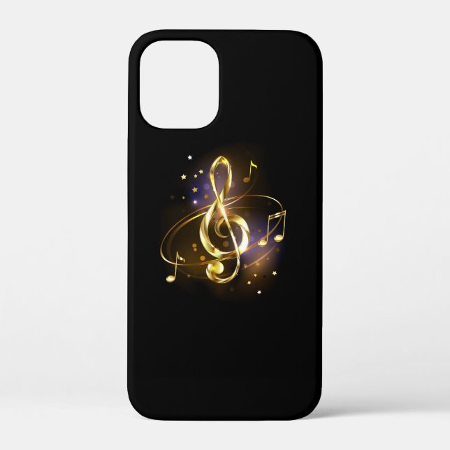 Gold Treble Clef Music Case-Mate iPhone Case (Back)