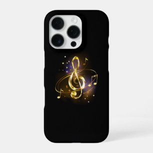 Gold Treble Clef Music iPhone 16 Pro Case