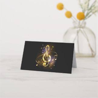 Gold Treble Clef Music Loyalty Card