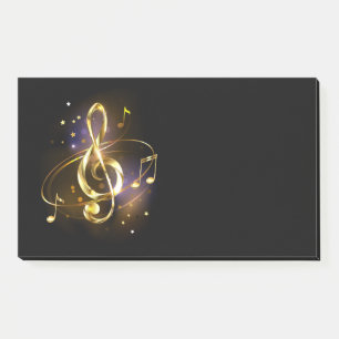 Gold Treble Clef Music Post-it Notes