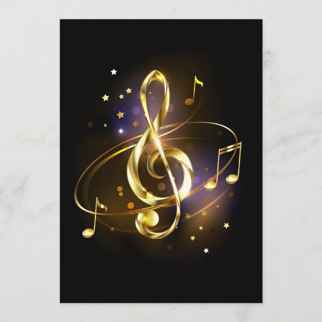 Gold Treble Clef Music Programme (Front)