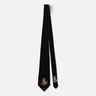 Gold Treble Clef Music Tie