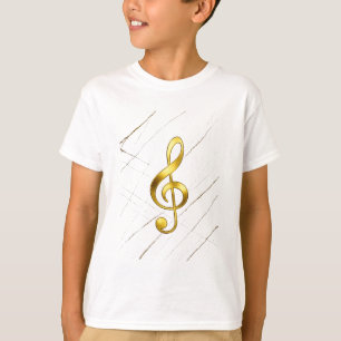 Gold Treble Clef Shirt – Elegant Music Style